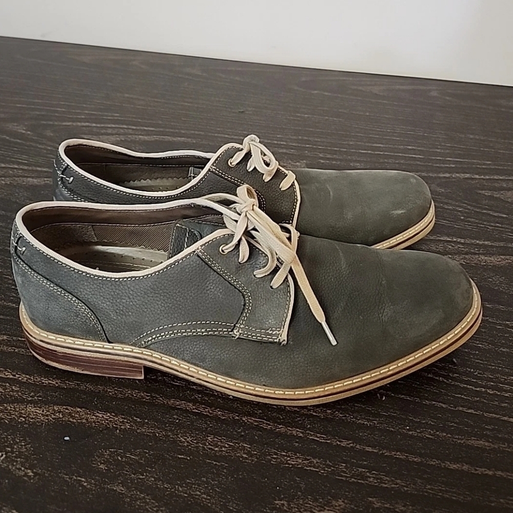 Dockers Men's Leather Shoes Size 13M gray Lace Up Loafers